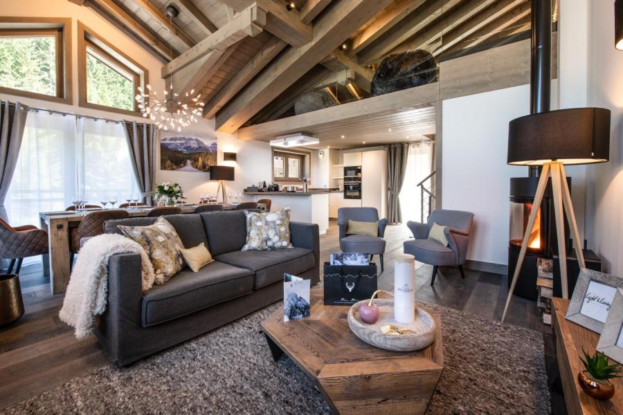 Rent in ski resort 6 room semi-detached chalet 8-10 people (Allnatt) - Canyon Lodge - Courchevel - Living room