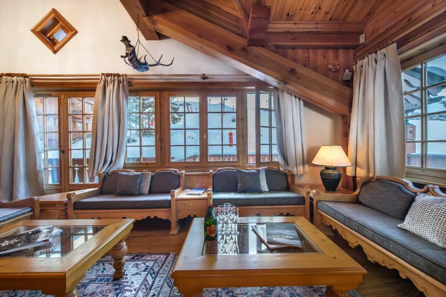 Rent in ski resort 7 room chalet 12 people - Chalet Agathe Blanche - Courchevel - Living room