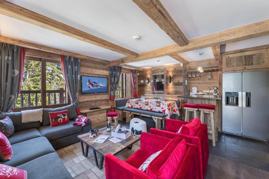 Rent in ski resort 4 room chalet 8 people - Chalet Ajacour - Courchevel - Living room