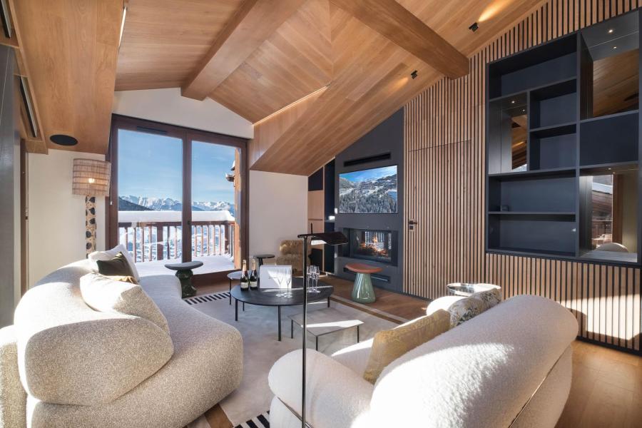 Ski verhuur Chalet 5 kamers 10 personen (2) - Chalet Belle Place - Courchevel - Woonkamer