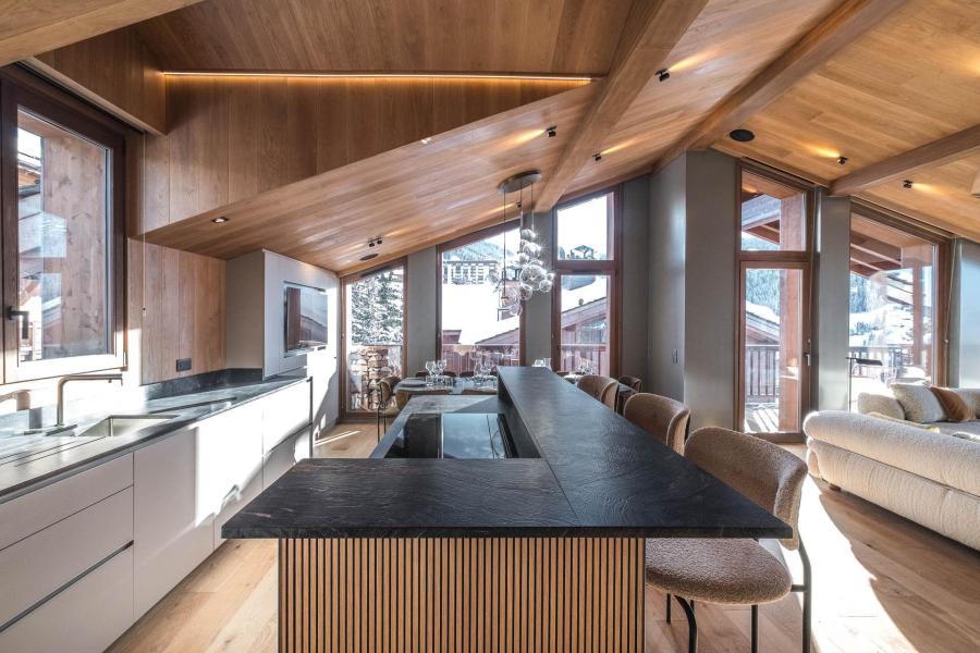 Ski verhuur Chalet 5 kamers 10 personen (2) - Chalet Belle Place - Courchevel - Woonkamer