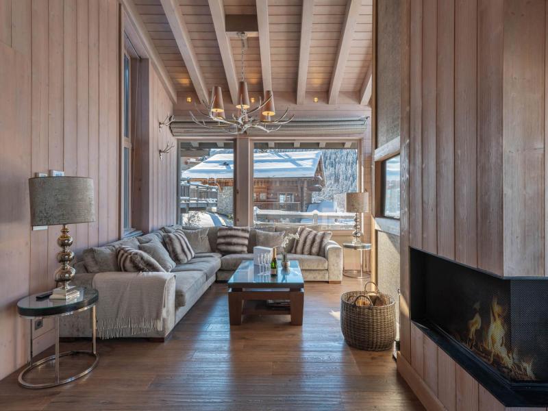 Ski verhuur Chalet quadriplex 5 kamers 10 personen - Chalet le Cortina - Courchevel - Woonkamer