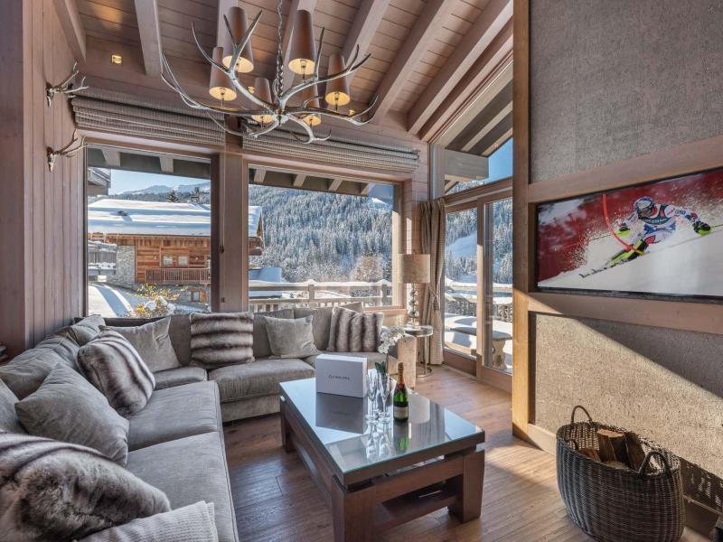 Skiverleih Chalet Quadriplex 5 Zimmer 10 Personen - Chalet le Cortina - Courchevel - Wohnzimmer