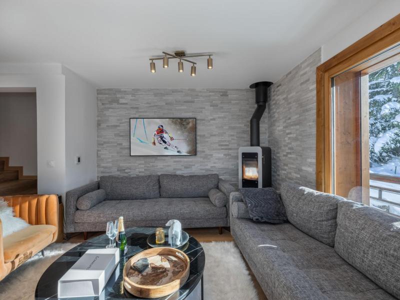 Rent in ski resort 5 room chalet 8 people - Chalet les Mûres - Courchevel - Living room