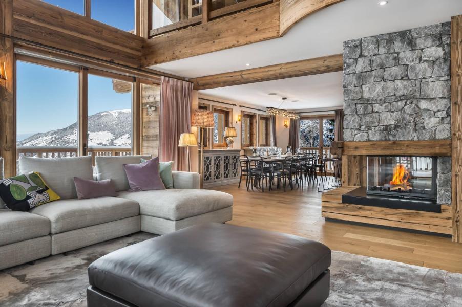 Ski verhuur Chalet quadriplex 6 kamers 10 personen - Chalet Libellule - Courchevel - Woonkamer