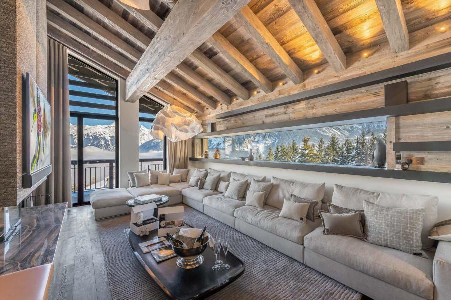 Rent in ski resort 10 room chalet 15 people - Chalet Whitesand - Courchevel - Living room