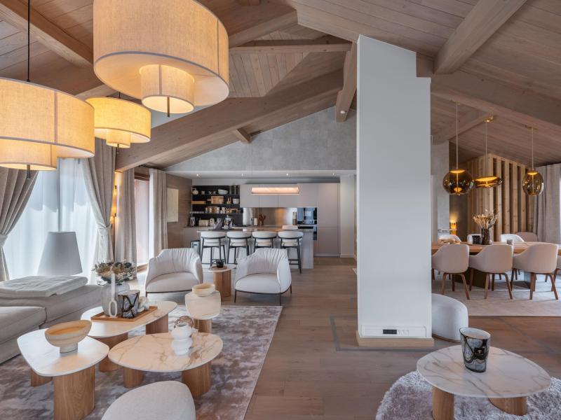 Skiverleih 7 Zimmer Chalet für 12 Personen - GOYARD - Courchevel - Wohnzimmer