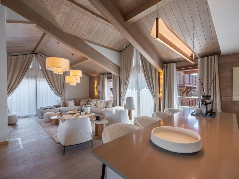 Ski verhuur Chalet 7 kamers 12 personen - GOYARD - Courchevel - Woonkamer