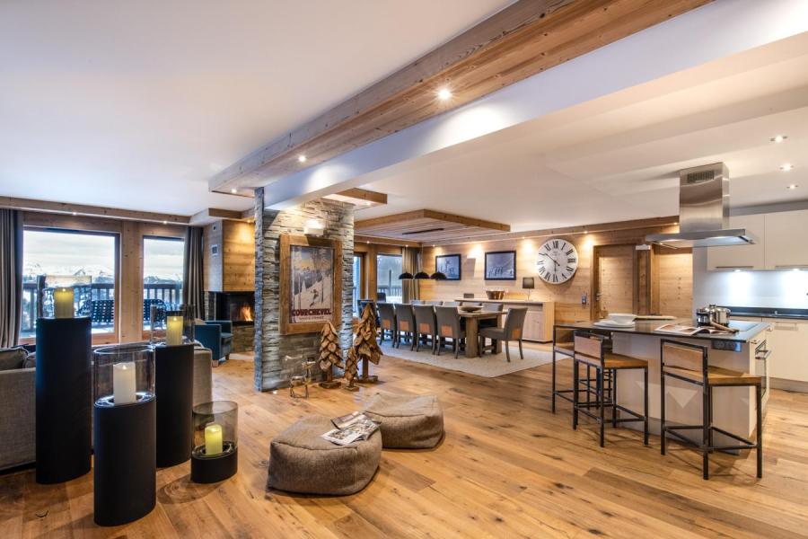 Skiverleih 7-Zimmer-Appartment für 12 Personen (C09) - Keystone Lodge - Courchevel - Wohnzimmer