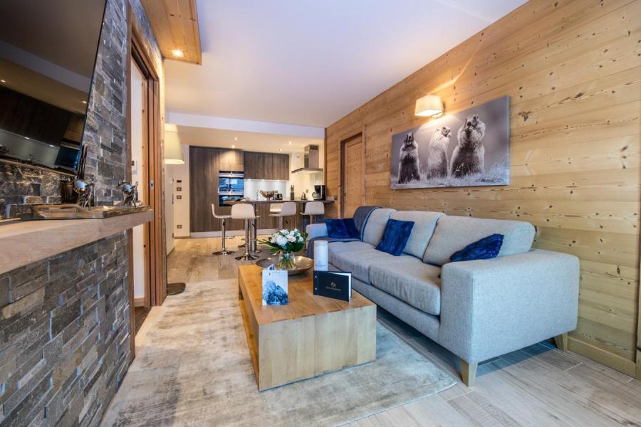 Ski verhuur Appartement 3 kabine kamers 4-6 personen (C03) - Keystone Lodge - Courchevel - Woonkamer