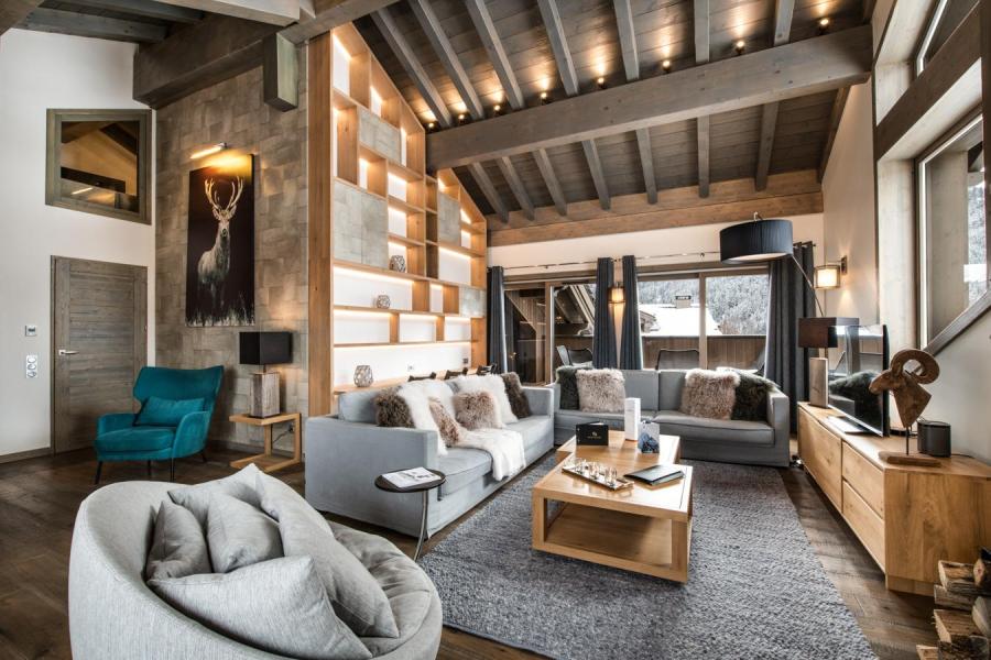 Ski verhuur Appartement 5 kamers 9 personen (C18) - Keystone Lodge - Courchevel - Woonkamer