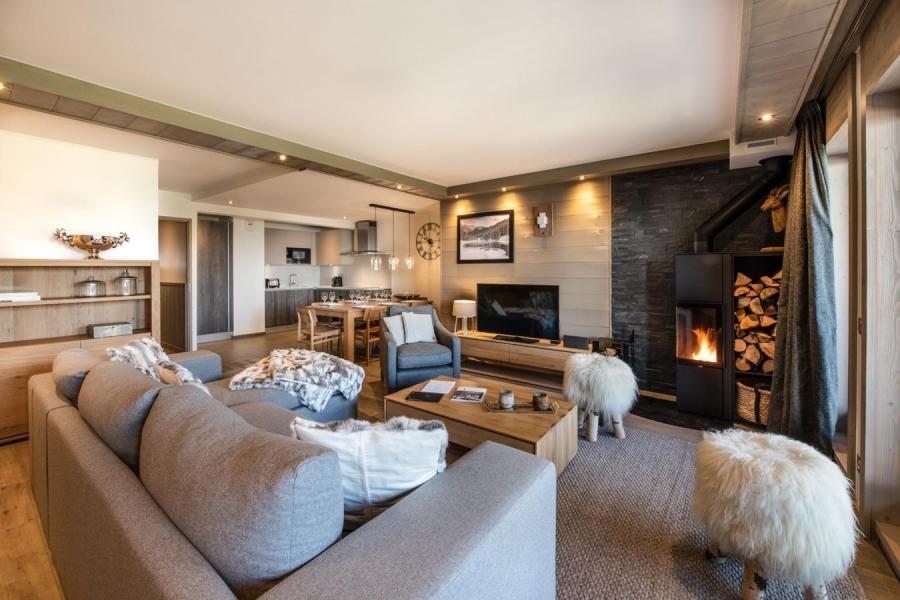 Skiverleih Wohnung 3 Zimmer Kabine 6-8 Personen (C01) - Keystone Lodge - Courchevel - Wohnzimmer