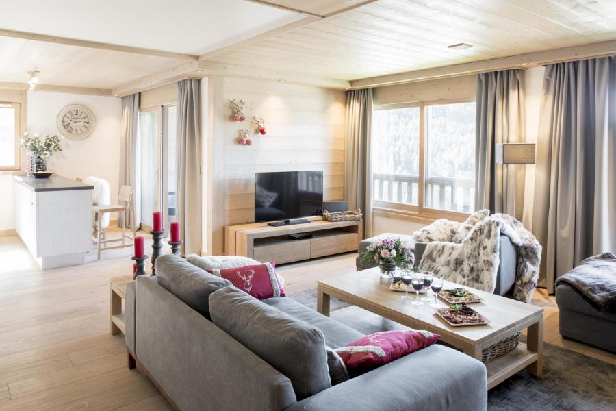 Skiverleih 4-Zimmer-Appartment für 6 Personen (B21-22) - La Résidence Aspen Lodge - Courchevel - Wohnzimmer