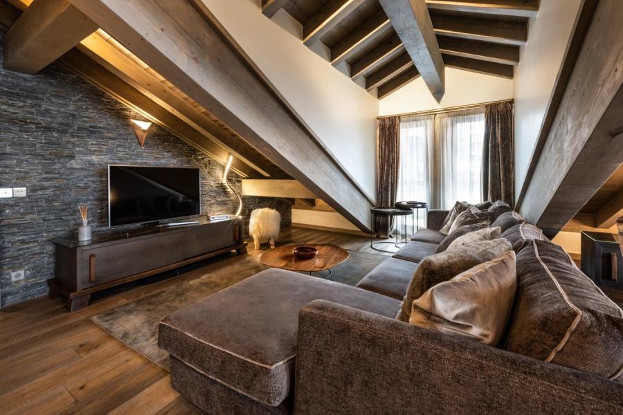 Skiverleih 5 Zimmer Maisonettewohnung für 8 Personen (Paragon) - Le C - Courchevel - Wohnzimmer