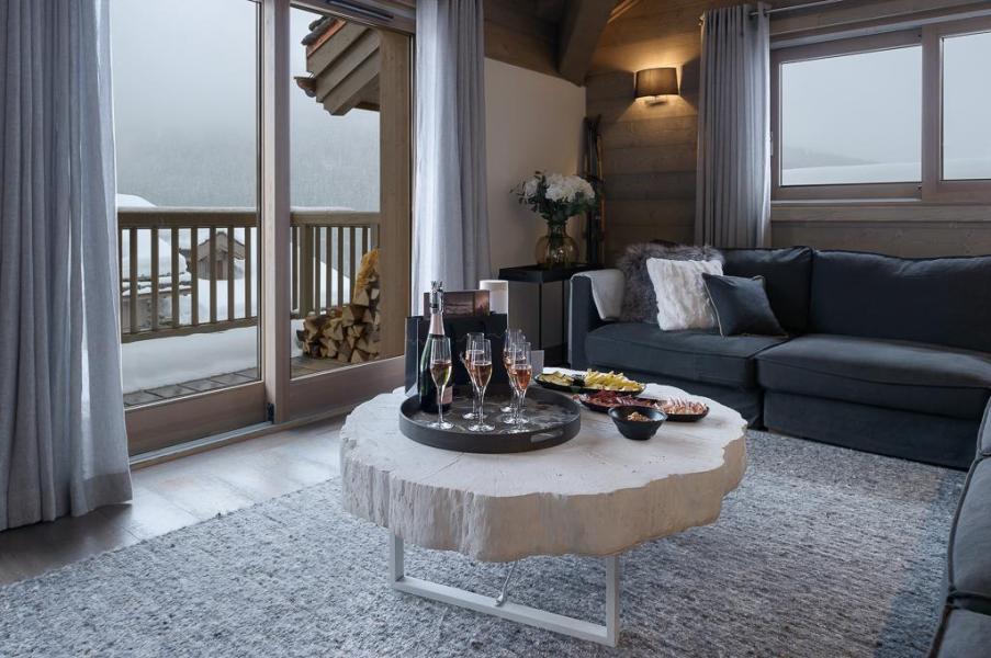 Ski verhuur Appartement triplex 6 kamers 10 personen (Koh-I-Nor) - Le C - Courchevel - Woonkamer