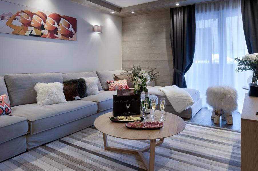 Skiverleih Wohnung 4 Zimmer Kabine 6-8 Personen (A01) - Le C - Courchevel - Wohnzimmer