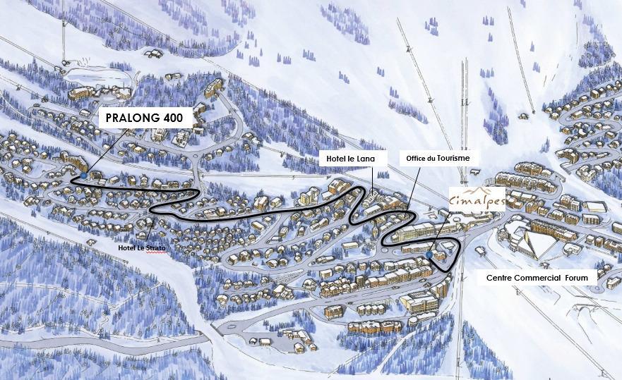 Soggiorno sugli sci LE PRALONG - Courchevel - Mappa