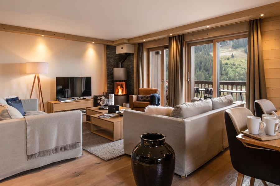 Rent in ski resort 4 room apartment 6 people (D03) - Mammoth Lodge - Courchevel - Living room