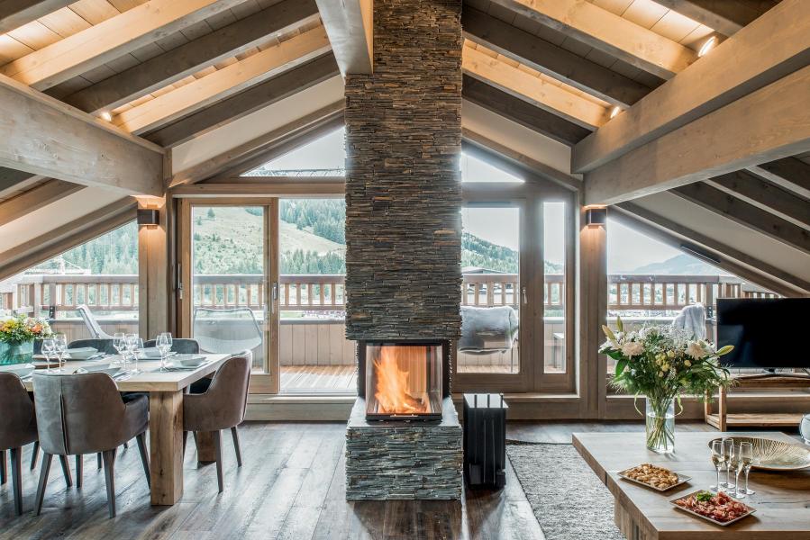 Rent in ski resort 5 room duplex apartment 9 people (D13) - Mammoth Lodge - Courchevel - Living room