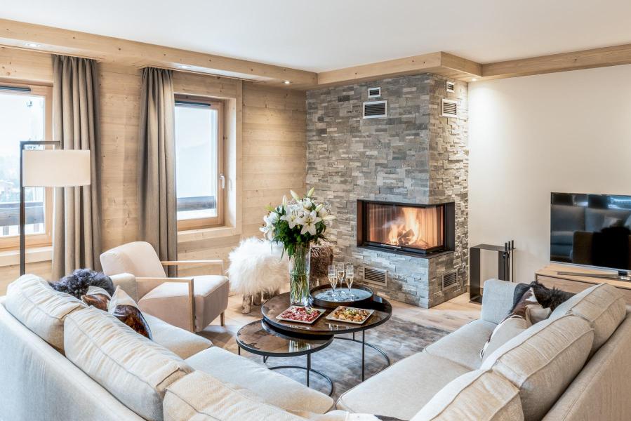 Skiverleih 5-Zimmer-Appartment für 8 Personen (D06) - Mammoth Lodge - Courchevel - Wohnzimmer