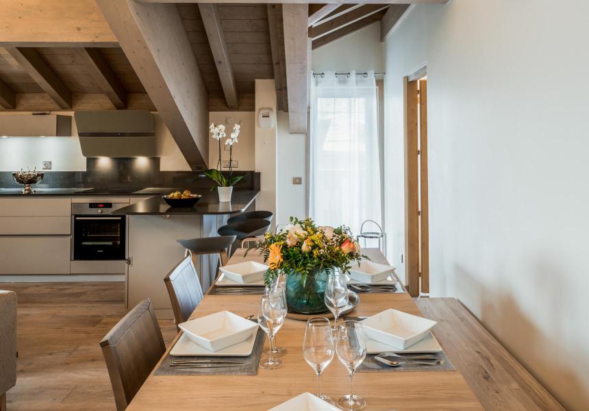 Skiverleih 5 Zimmer Maisonettewohnung für 8 Personen (D07) - Mammoth Lodge - Courchevel - Tisch