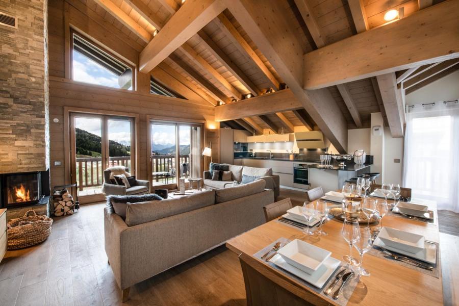 Skiverleih 5 Zimmer Maisonettewohnung für 8 Personen (D07) - Mammoth Lodge - Courchevel - Wohnzimmer