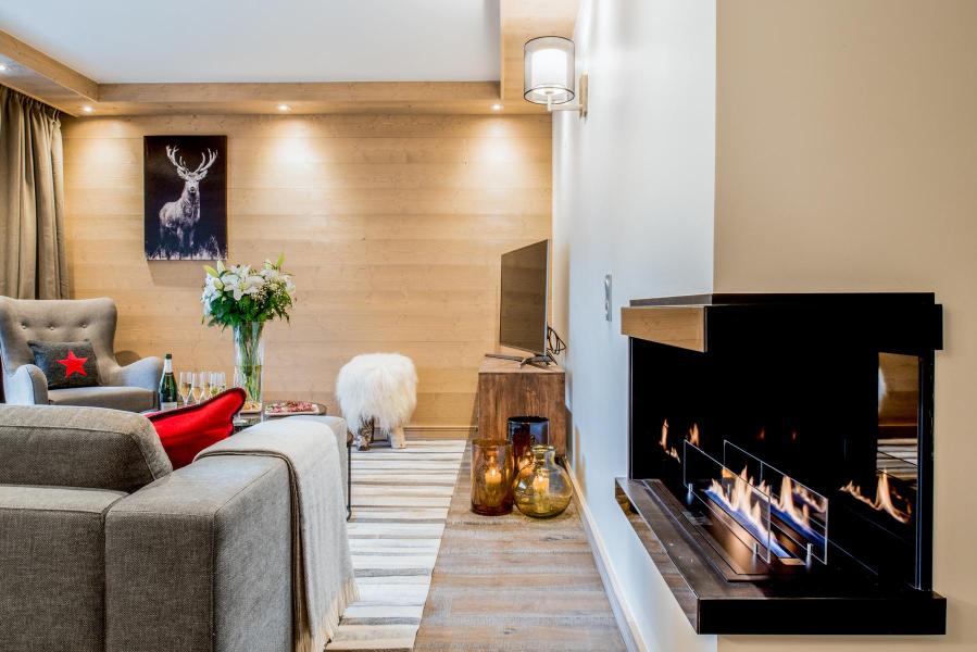 Ski verhuur Appartement 3 kabine kamers 6-8 personen (D11) - Mammoth Lodge - Courchevel - Woonkamer