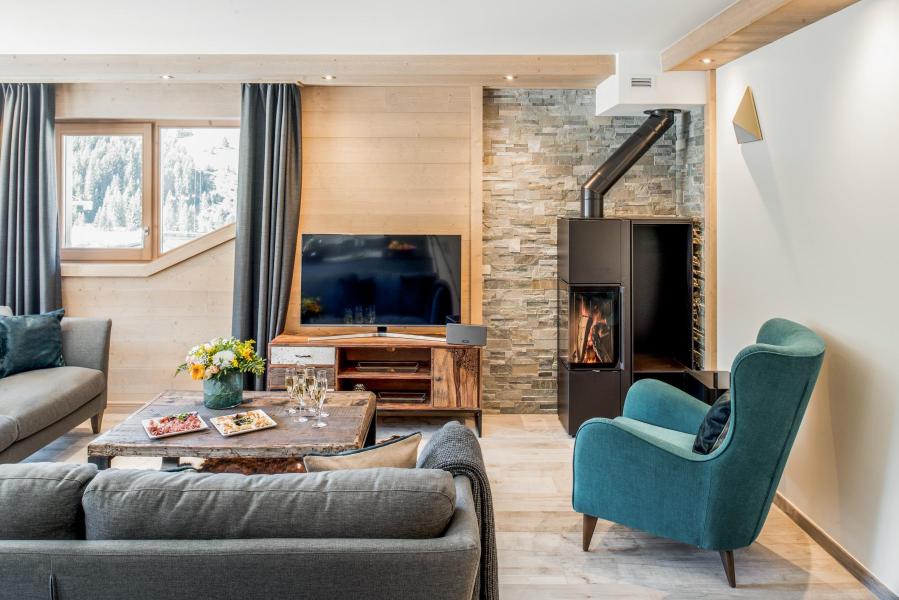 Ski verhuur Appartement 4 kamers 6 personen (D12) - Mammoth Lodge - Courchevel - Woonkamer