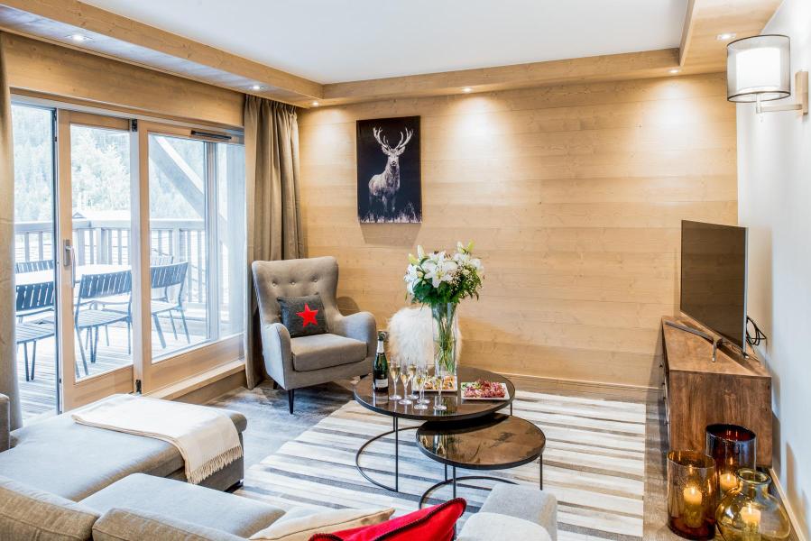 Skiverleih Wohnung 3 Zimmer Kabine 6-8 Personen (D11) - Mammoth Lodge - Courchevel - Wohnzimmer