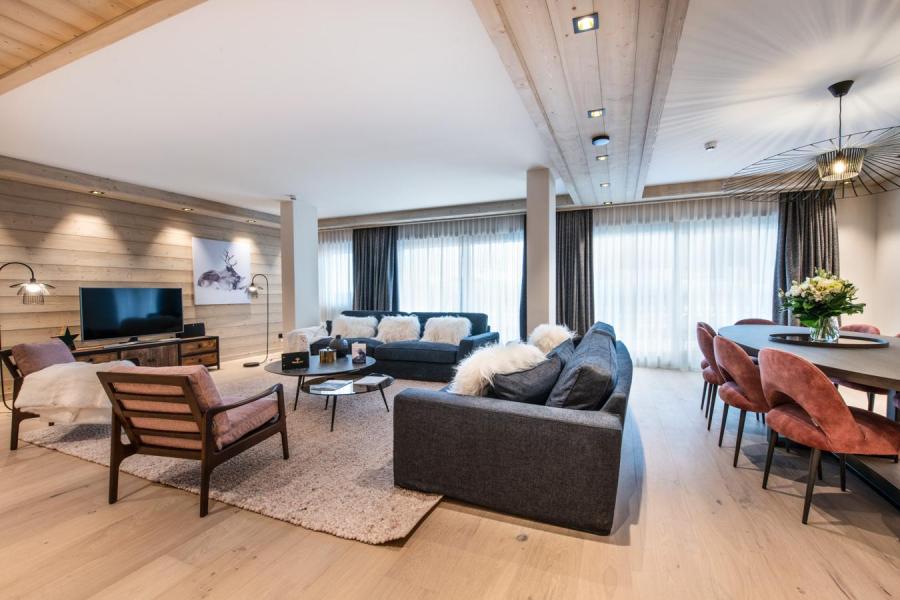 Rent in ski resort 4 room duplex apartment cabin 6-8 people (Kula) - Manali Lodge - Courchevel - Living room