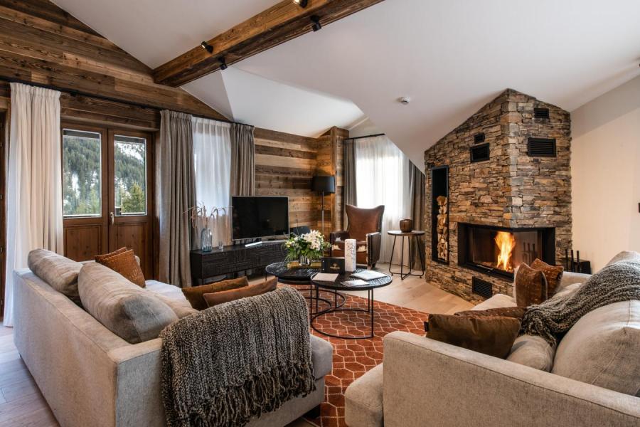 Skiverleih 5-Zimmer-Appartment für 8 Personen (Makalu) - Manali Lodge - Courchevel - Wohnzimmer