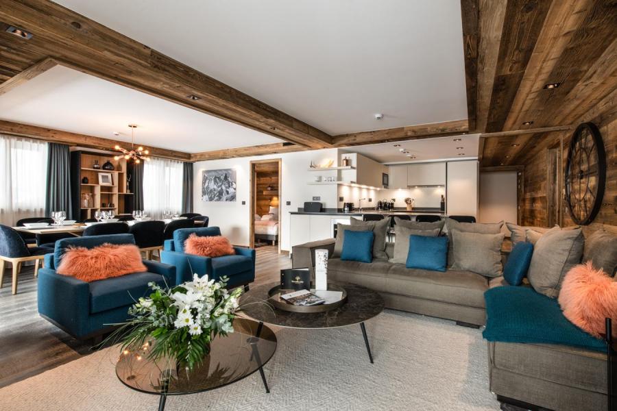 Skiverleih Wohnung 4 Zimmer Kabine 8-10 Personen (Indrasan) - Manali Lodge - Courchevel - Wohnzimmer