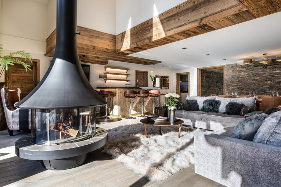 Skiverleih Wohnung 5 Zimmer Kabine 8-10 Personen (Kinabalu) - Manali Lodge - Courchevel - Wohnzimmer