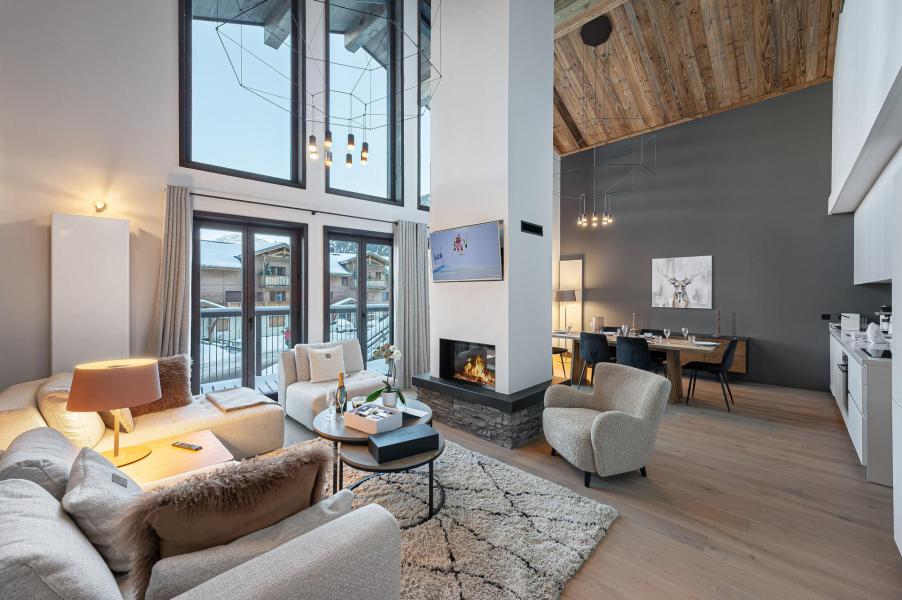 Rent in ski resort 6 room apartment 8 people (ILLI) - Résidence Alpamayor - Courchevel - Living room