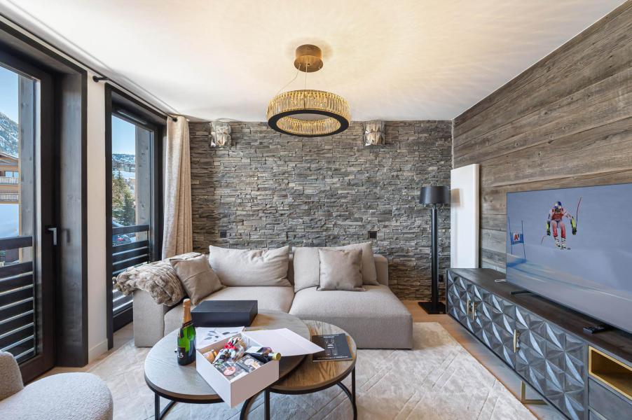 Ski verhuur Appartement 5 kamers 8 personen (MAIA) - Résidence Alpamayor - Courchevel - Woonkamer