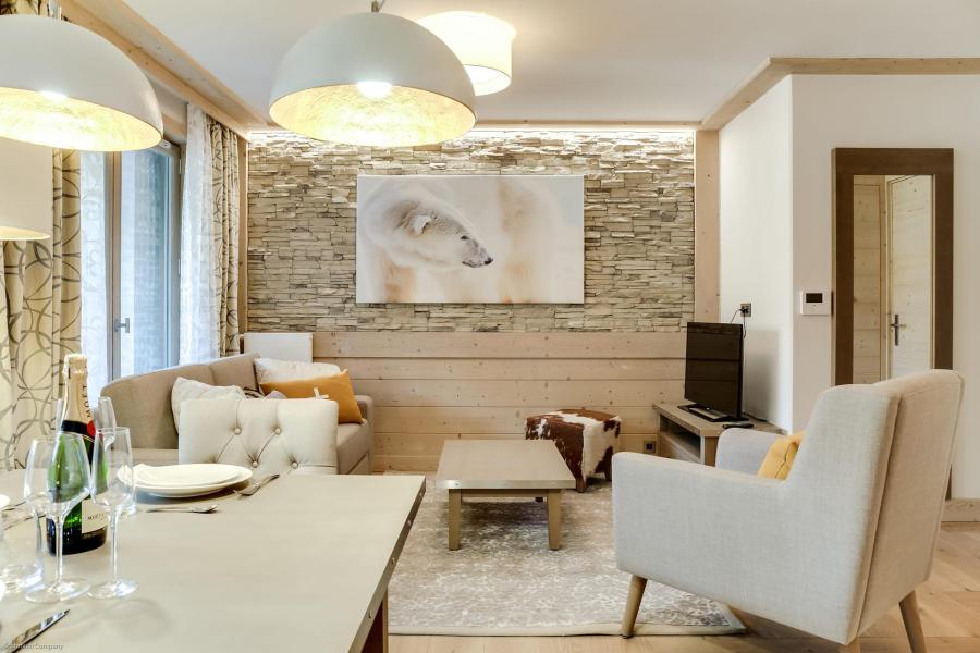 Skiverleih 3-Zimmer-Appartment für 4 Personen (130) - Résidence Carré Blanc - Courchevel - Wohnzimmer