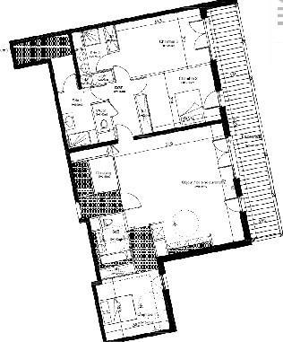 Skiverleih 4-Zimmer-Appartment für 6 Personen (254) - Résidence Carré Blanc - Courchevel - Plan