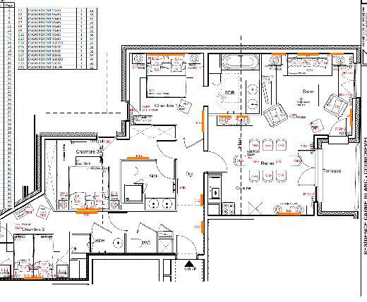 Skiverleih 4-Zimmer-Appartment für 6 Personen (140) - Résidence Carré Blanc - Courchevel - Plan