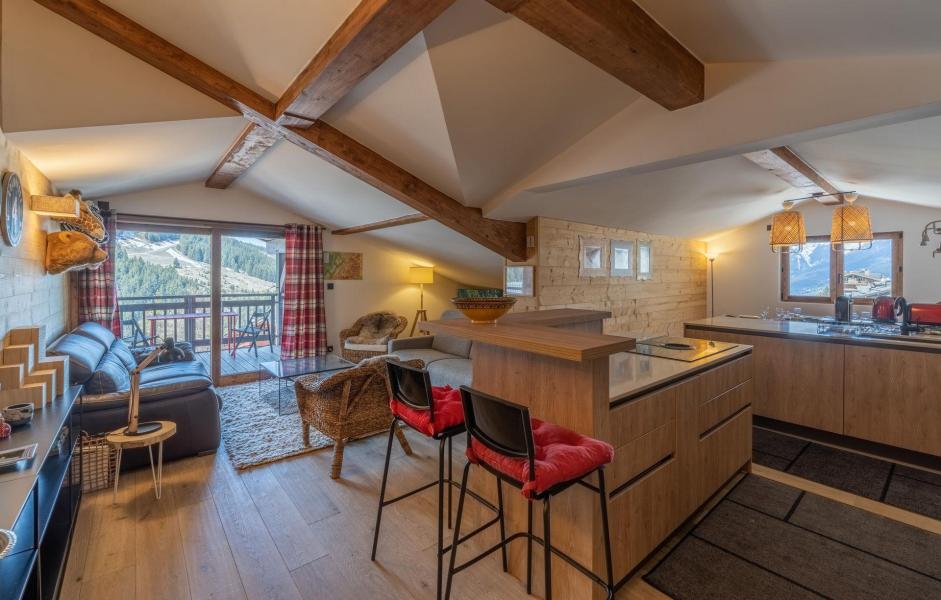 Ski verhuur Appartement 4 kamers 6 personen (8) - Résidence Chalet de l'Ourse - Courchevel - Woonkamer