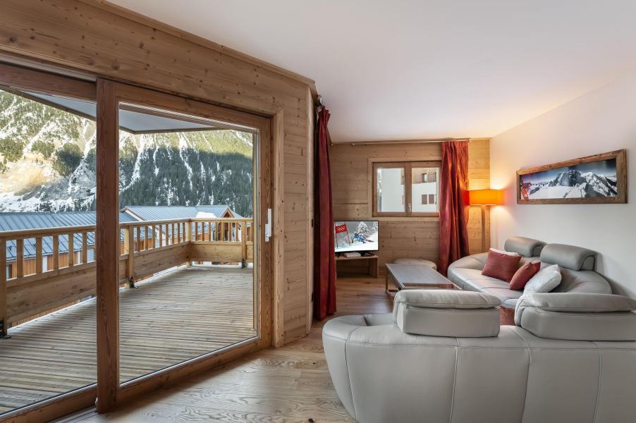 Ski verhuur Appartement 4 kamers 8 personen (101) - Résidence Chantemerle - Courchevel - Woonkamer