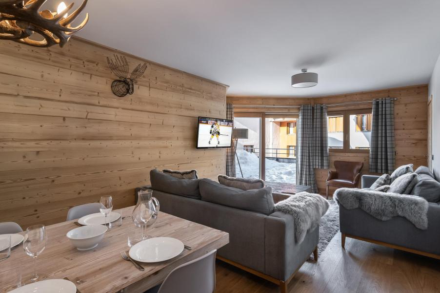 Ski verhuur Appartement 4 kamers 8 personen (RJ04) - Résidence Chantemerle - Courchevel - Woonkamer