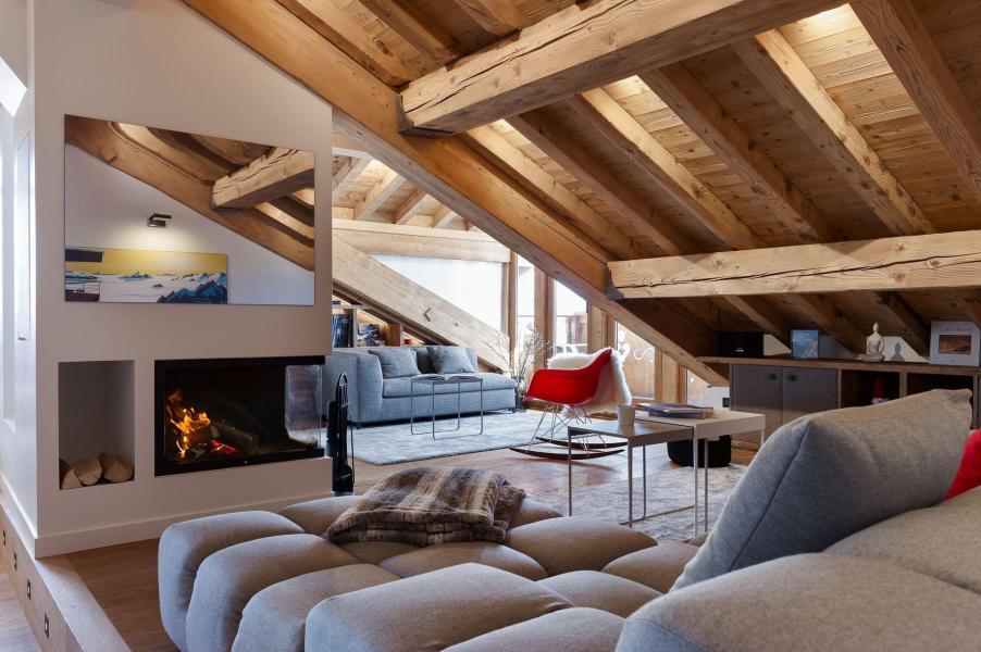 Ski verhuur Appartement 4 kamers 6 personen (23) - Résidence de la Marmotte - Courchevel - Woonkamer