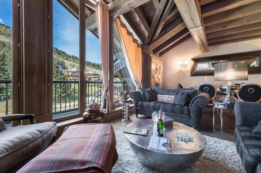 Skiverleih 4 Zimmer Maisonettewohnung für 6 Personen (008) - Résidence Forêt du Praz - Courchevel - Wohnzimmer