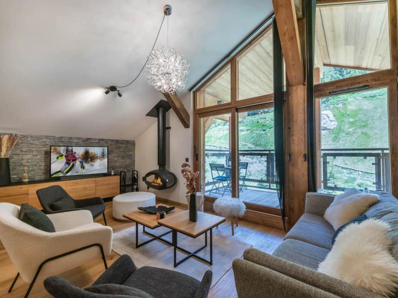 Rent in ski resort 4 room apartment cabin 7 people (241) - Résidence Fritillaire - Courchevel - Living room