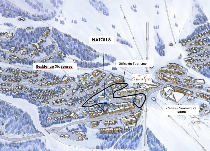 Rent in ski resort 4 room duplex apartment 6 people (8) - Résidence le Natou - Courchevel - Plan