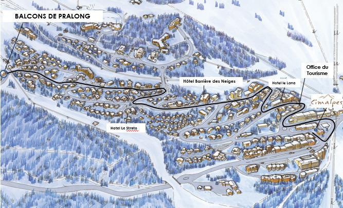Alquiler al esquí Résidence les Balcons de Pralong - Courchevel - Plano