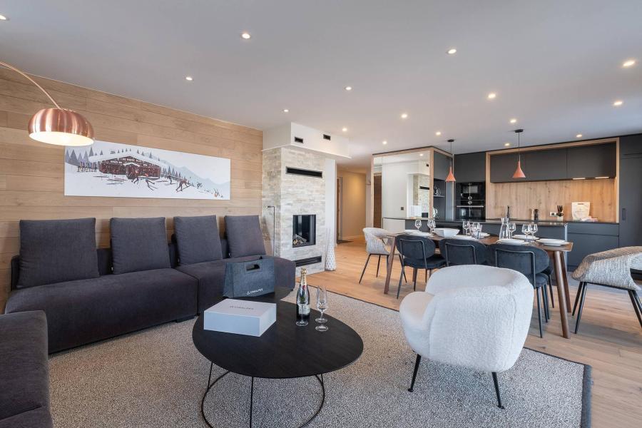 Ski verhuur Appartement 5 kamers 8 personen (ARCELIN 2) - Résidence les Glaciers - Courchevel - Woonkamer