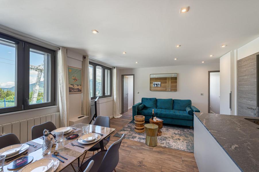 Skiverleih 4-Zimmer-Appartment für 6 Personen (101) - Résidence les Portes de Courchevel - Courchevel - Wohnzimmer