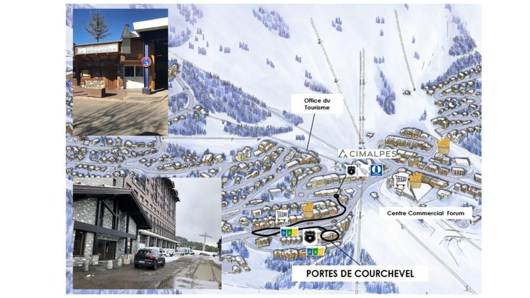 Soggiorno sugli sci Résidence les Portes de Courchevel - Courchevel - Mappa