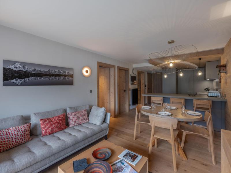 Skiverleih 3-Zimmer-Holzhütte für 4 Personen (404) - Résidence Phoenix - Courchevel - Wohnzimmer